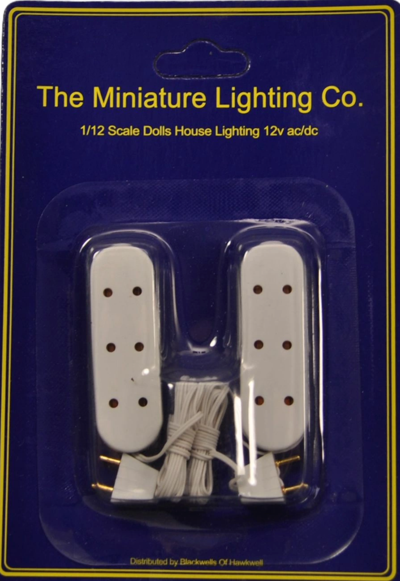 Pack of 2 Triple Socket Extension Cords Dolls House Lighting Spare Part 3 socket extension leads