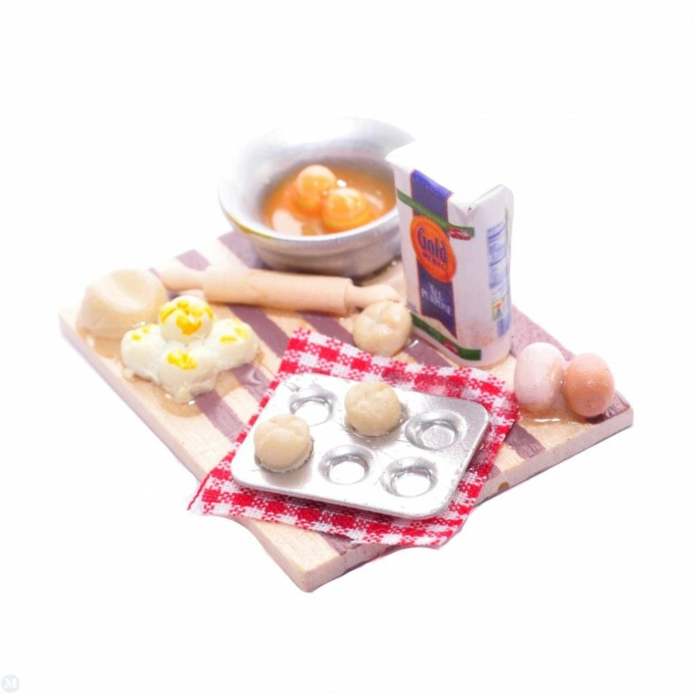 Miniature Dolls House Kitchen Shop Store Cafe Accessory Baking Set 12th scale