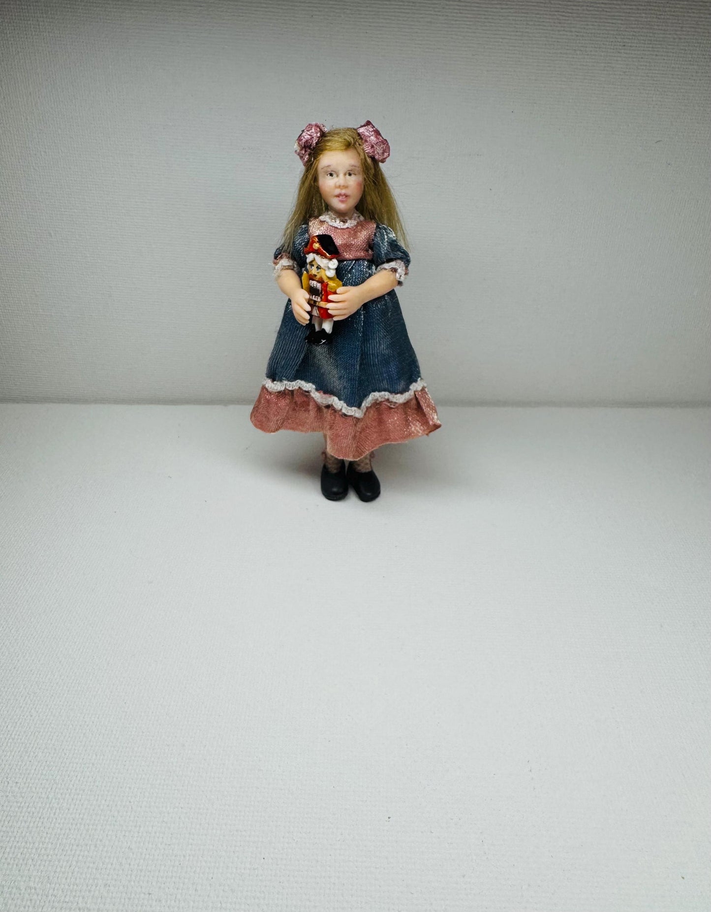 Miniature OOAK polymer clay hand sculpted realistic girl 1/12 scale