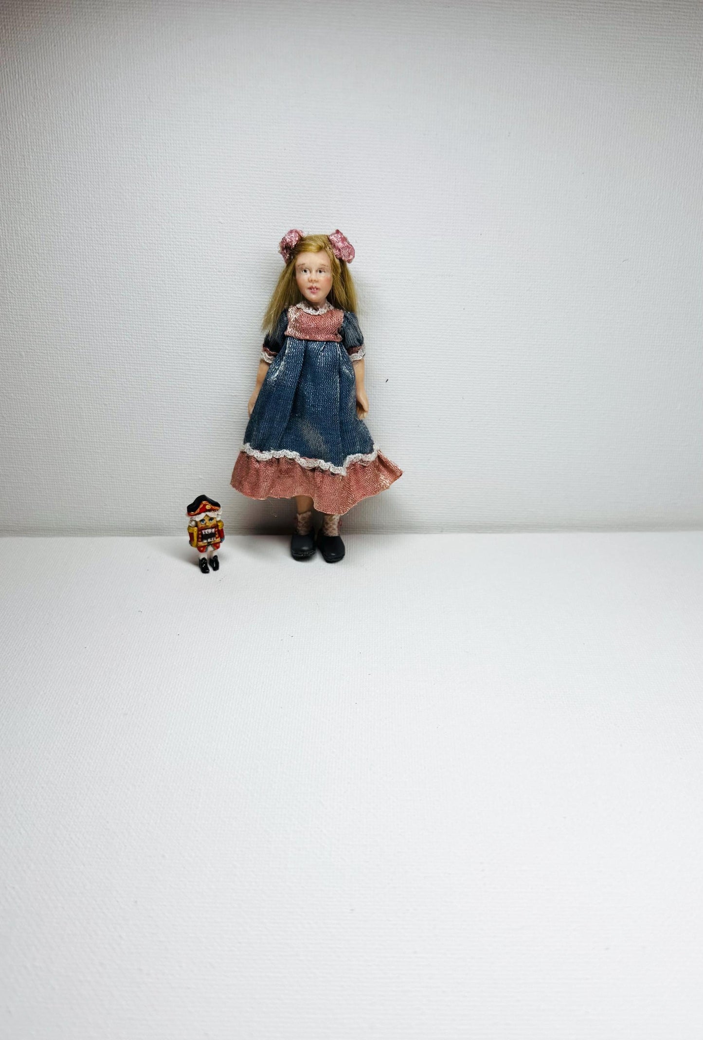 Miniature OOAK polymer clay hand sculpted realistic girl 1/12 scale