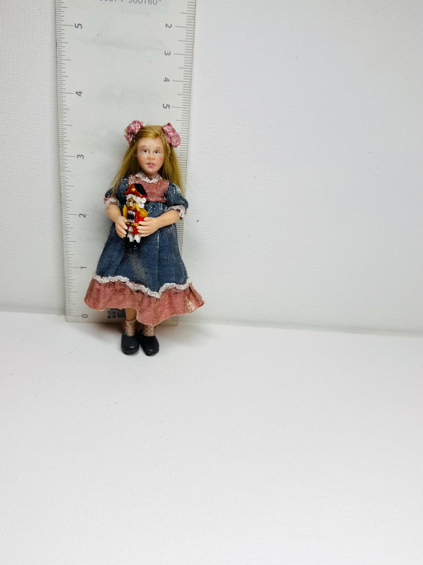 Miniature OOAK polymer clay hand sculpted realistic girl 1/12 scale