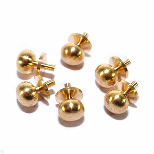Brass Door Knobs (Pack of 6) Approx dimensions: 6.3mm
