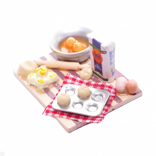 Miniature Dolls House Kitchen Shop Store Cafe Accessory Baking Set 12th scale
